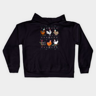 Funny Chicken Ugly Christmas Kids Hoodie